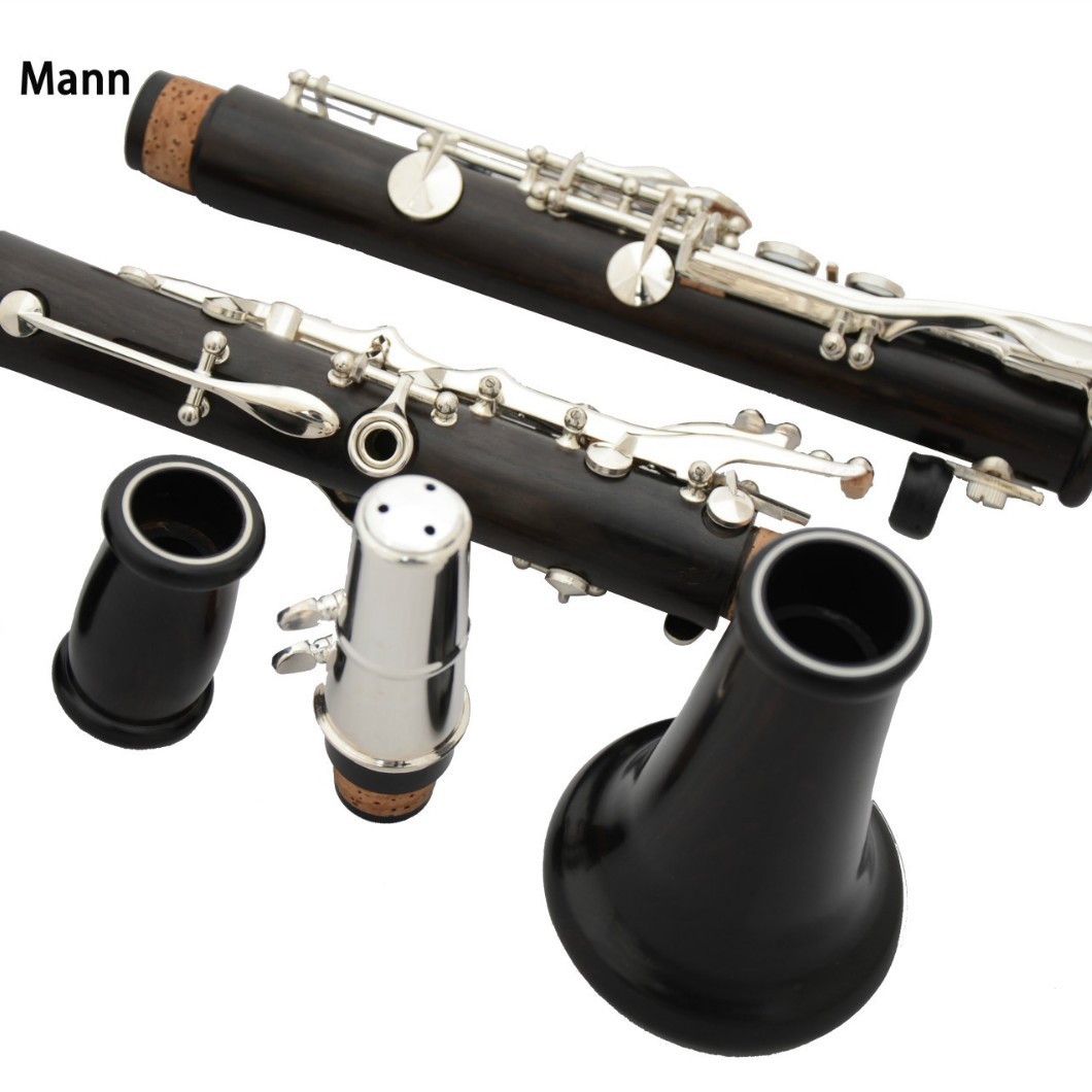 Musical Instrument Manufacturers - เออร์แมน ผู้ผลิตเครื่องดนตรี คลาริเน็ตมืออาชีพปากกว้างทำจากไม้ดำ พร้อมคีย์ B-flat และกระเป๋าคุณภาพสูงสำหรับมืออาชีพ