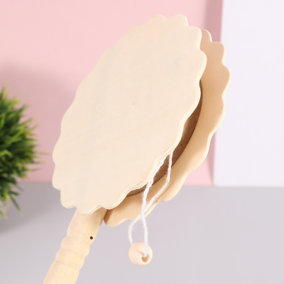 Musical Instrument Rattle - กลองไม้รูปทรงกลอง 5 ชิ้น สำหรับเด็กเล็ก ฝึกวาดภาพ DIY