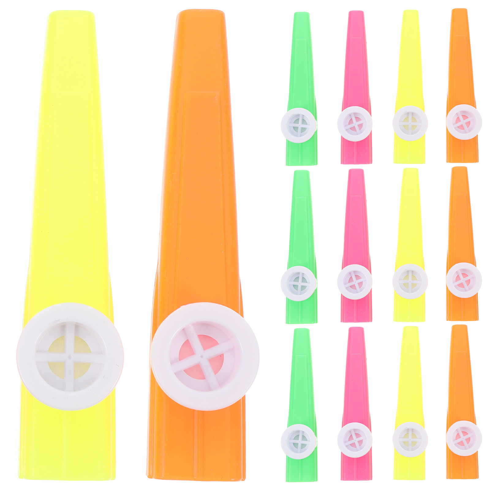 Musical Instruments Easy - 24 ชิ้น คาซูพลาสติกหลากสี น้ำหนักเบา พกพาสะดวก เครื่องดนตรีลมขนาดเล็กสำหรับเด็กและผู้ใหญ่