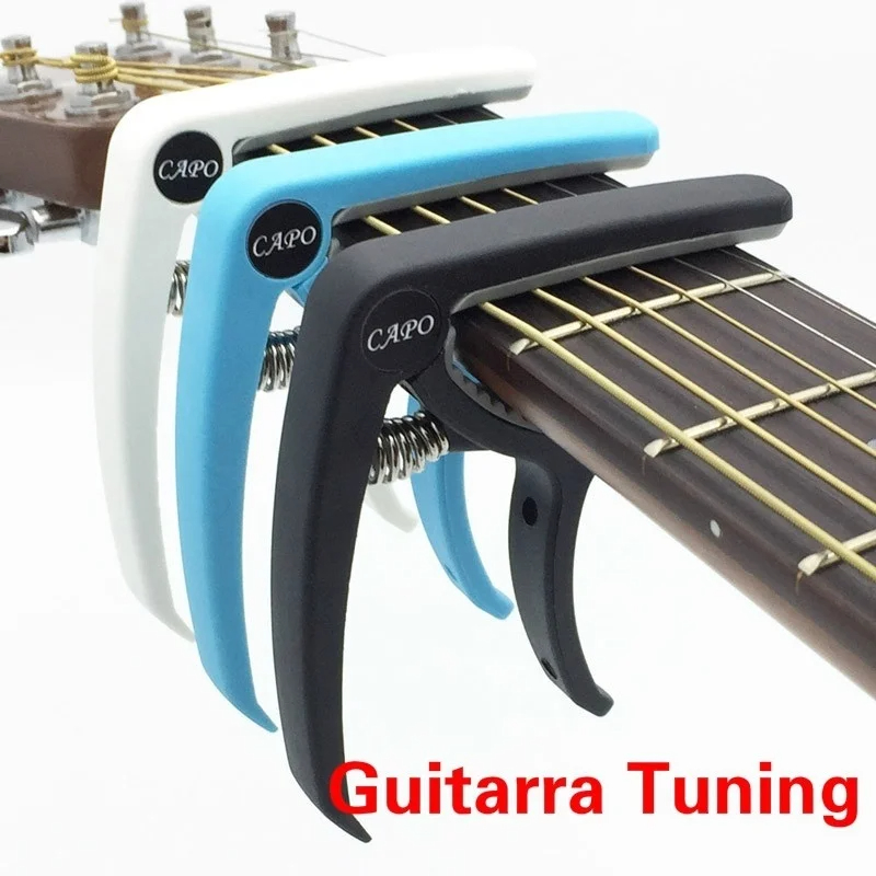 Musical Instrument Dulcimer - คาโปกีต้าร์พลาสติกสําหรับ 6 สายอะคูสติกคลาสสิกกีต้าร์ไฟฟ้าจูนหนีบอุปกรณ์เครื่องดนตรีกีตาร์ไฟฟ้า