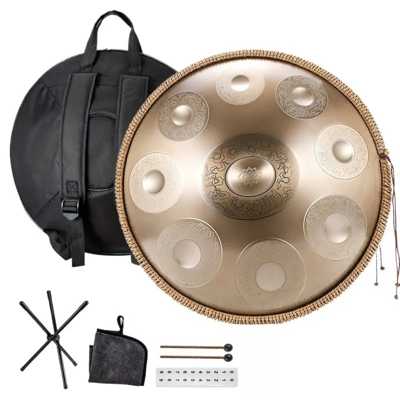 Musical Instrument Dulcimer - 18 นิ้วสแตนเลส HandPan G Key Dance