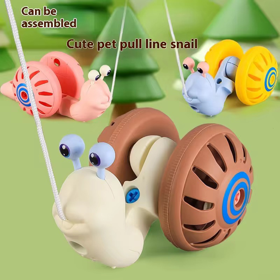 Musical Instrument Rattle - 1 ชิ้นเชือกประกอบดึงด้ายหอยทากเด็กปริศนาประกอบสั่นเด็กกลางแจ้งเด็กวัยหัดเดินของเล่นเด็กของขวัญ