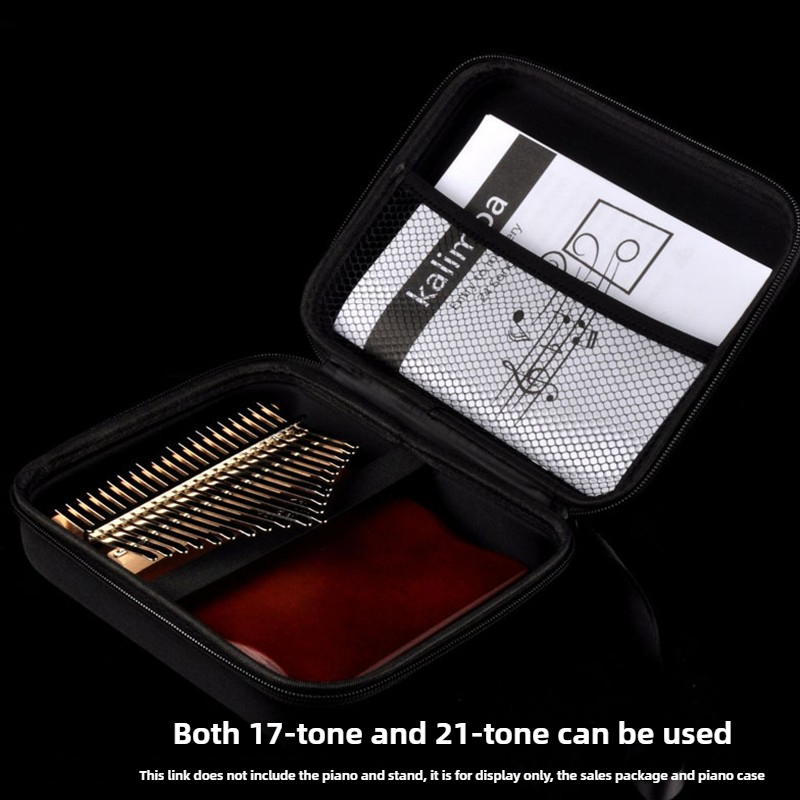 Musical Instrument Net - กระเป๋าเก็บเปียโนนิ้วโป้ง 17/21 โน้ต แบบพกพา พร้อมช่องตาข่าย สำหรับจัดเก็บและป้องกันอุปกรณ์ดนตรี