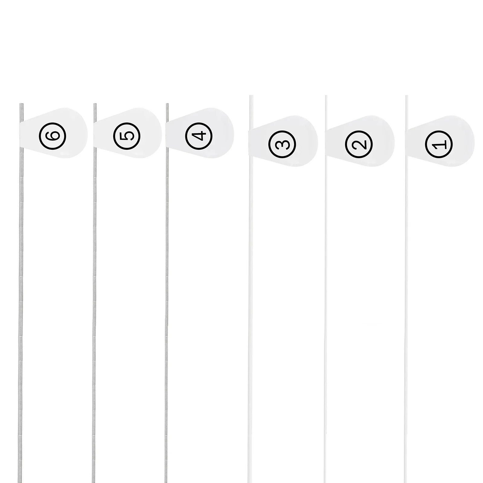 สายกีตาร์คลาสสิก 6 ชิ้น สีดำใส - Classical Guitar Nylon บทวิจารณ์และราคา