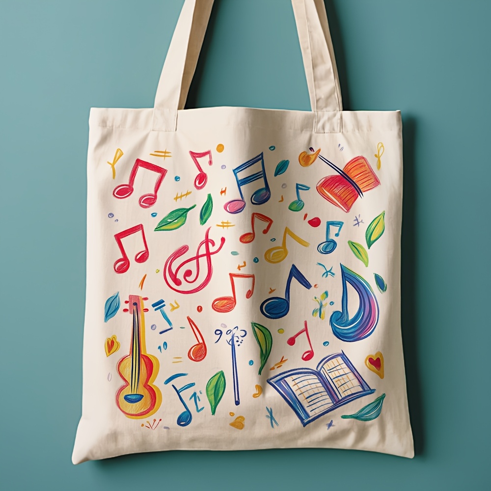 กระเป๋าผ้าแคนวาสพิมพ์ลายเครื่อ - Musical Instrument Shop บทวิจารณ์และราคา