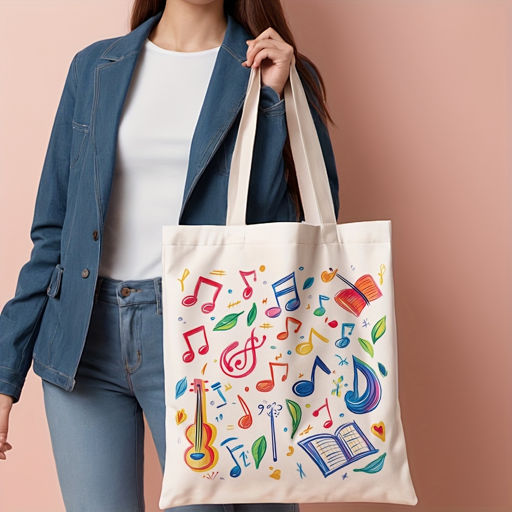 กระเป๋าผ้าแคนวาสพิมพ์ลายเครื่อ - Musical Instrument Shop บทวิจารณ์และราคา