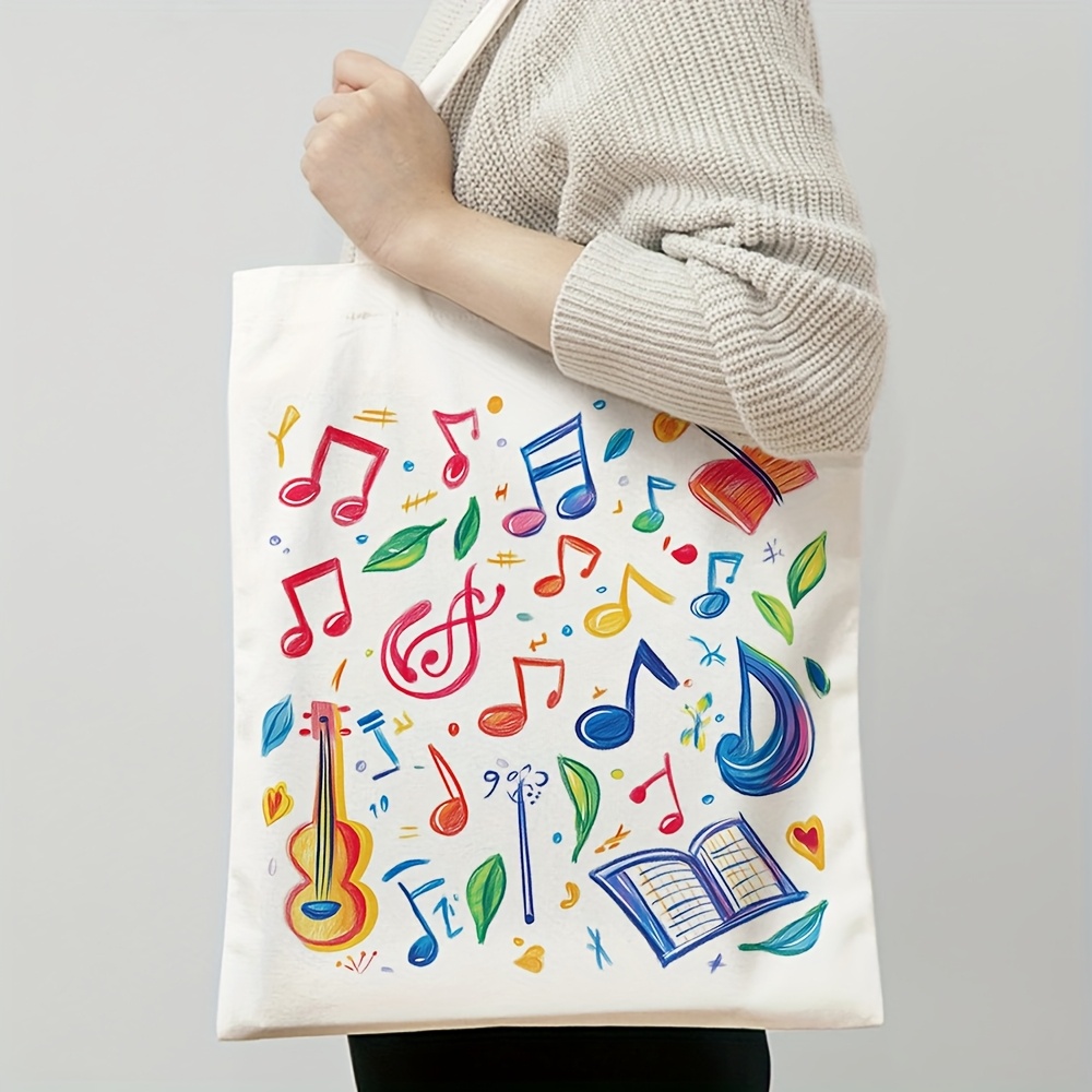 กระเป๋าผ้าแคนวาสพิมพ์ลายเครื่อ - Musical Instrument Shop บทวิจารณ์และราคา
