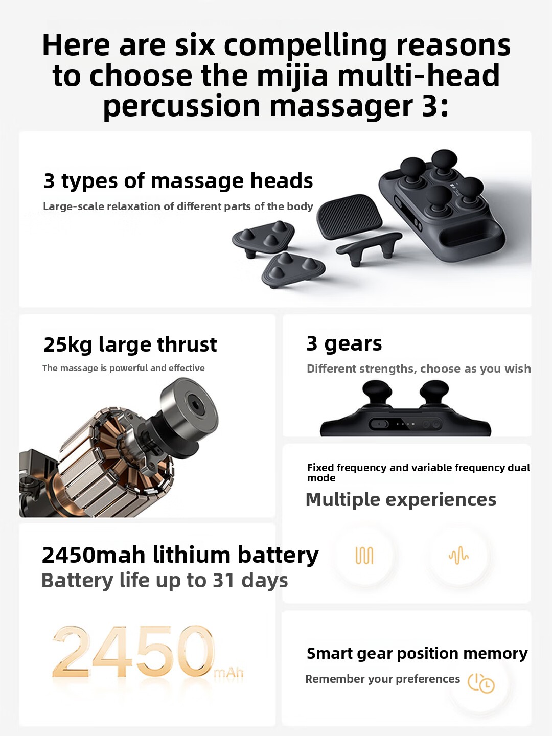 ปืนนวดกล้ามเนื้อแบบหลายหัว Mij - Vibraslap Percussion บทวิจารณ์และราคา