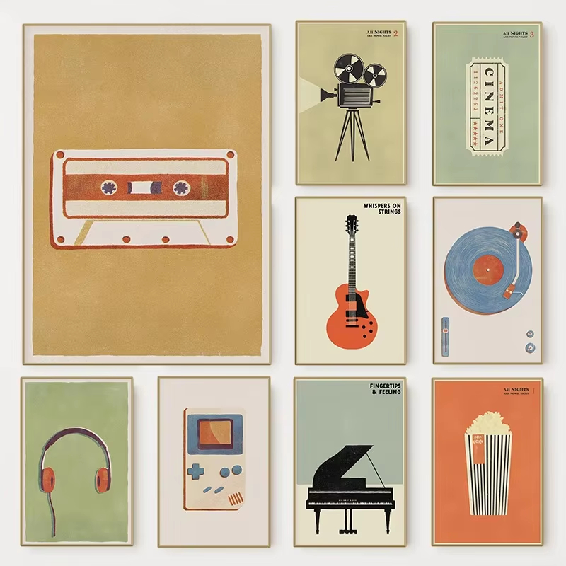 โปสเตอร์เครื่องดนตรีป๊อปยุคกลา - Musical Instrument Manufacturers บทวิจารณ์และราคา