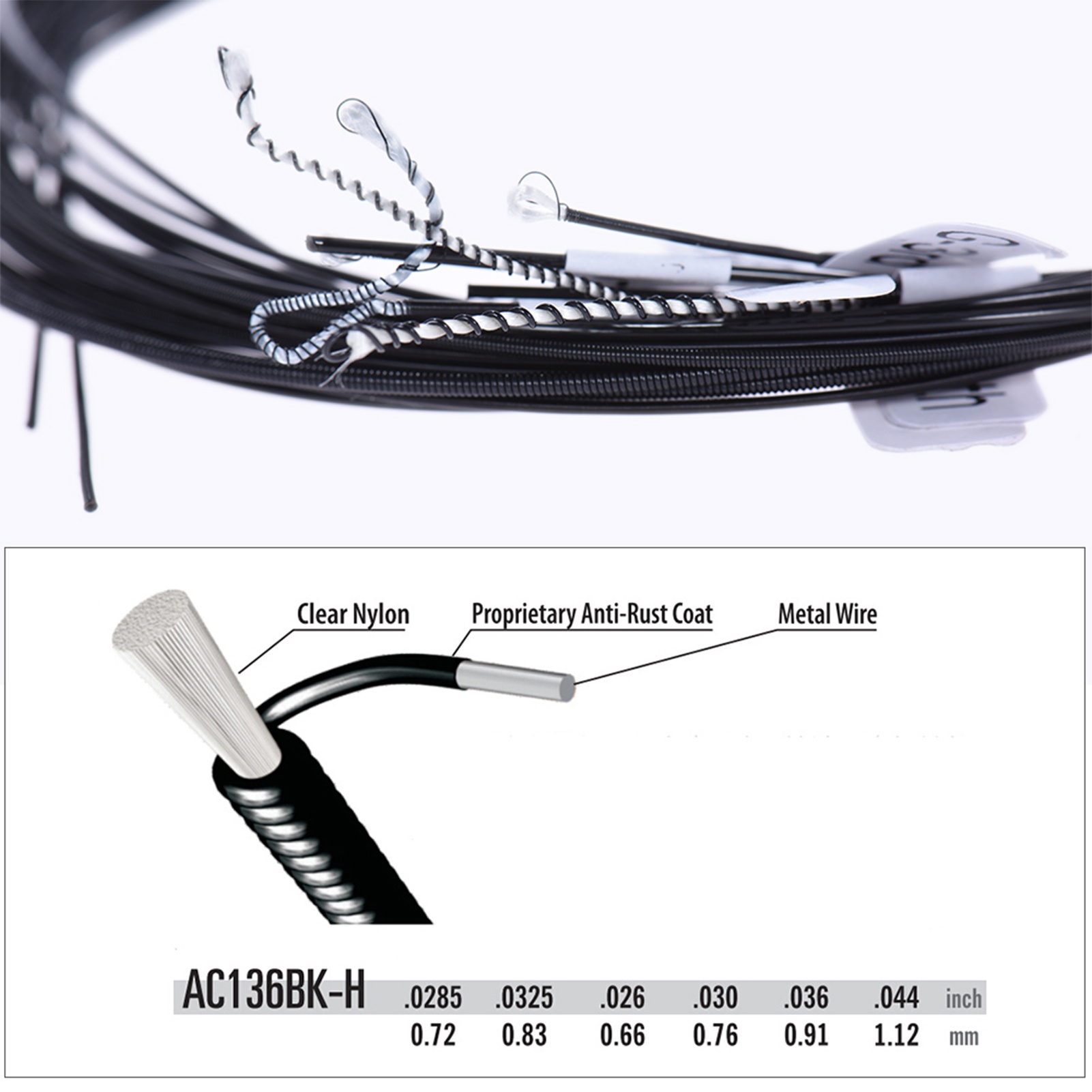 สายกีตาร์คลาสสิคไนลอนสีดำ Alic - Classical Guitar Nylon บทวิจารณ์และราคา