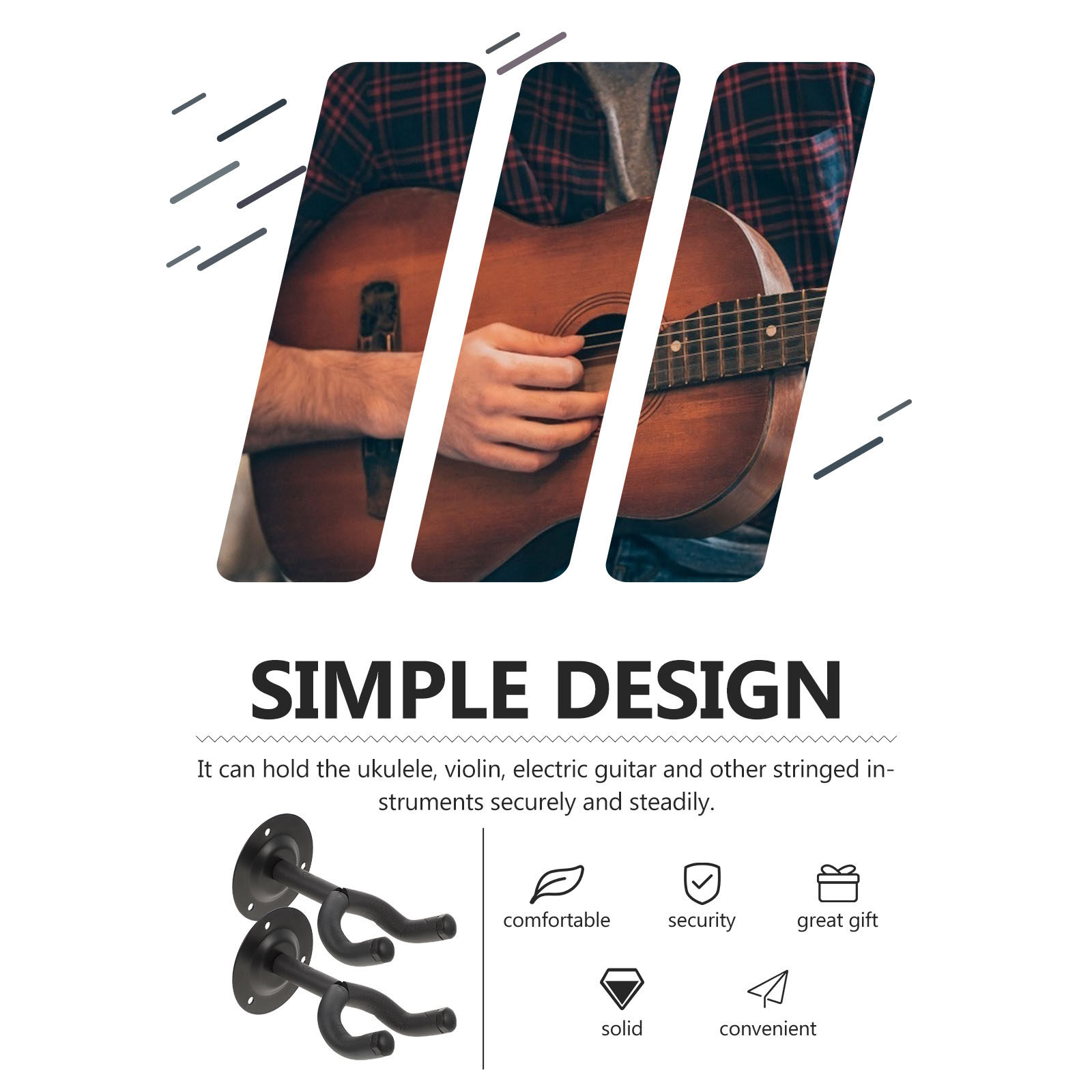 ชุดแขวนผนังสำหรับกีตาร์ 2 ชุด  - Musical Instrument Shop บทวิจารณ์และราคา