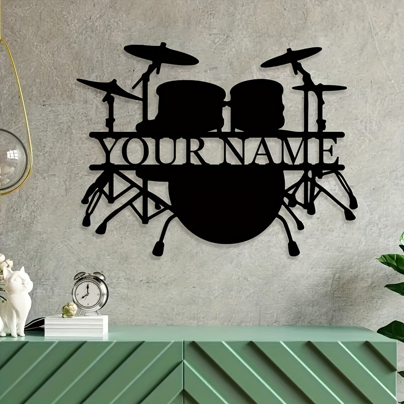 ป้ายโลหะติดผนังรูปชุดกลองแบบกำ - Musical Instrument With Name บทวิจารณ์และราคา