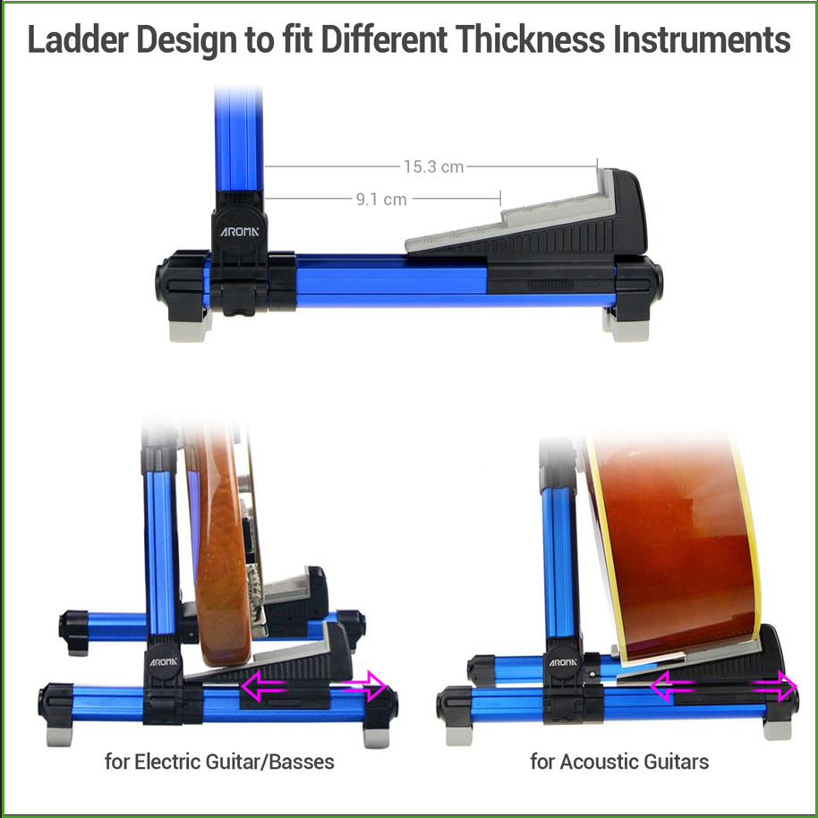 ขาตั้งกีตาร์อลูมิเนียมพับได้ - - Musical Instruments Easy บทวิจารณ์และราคา