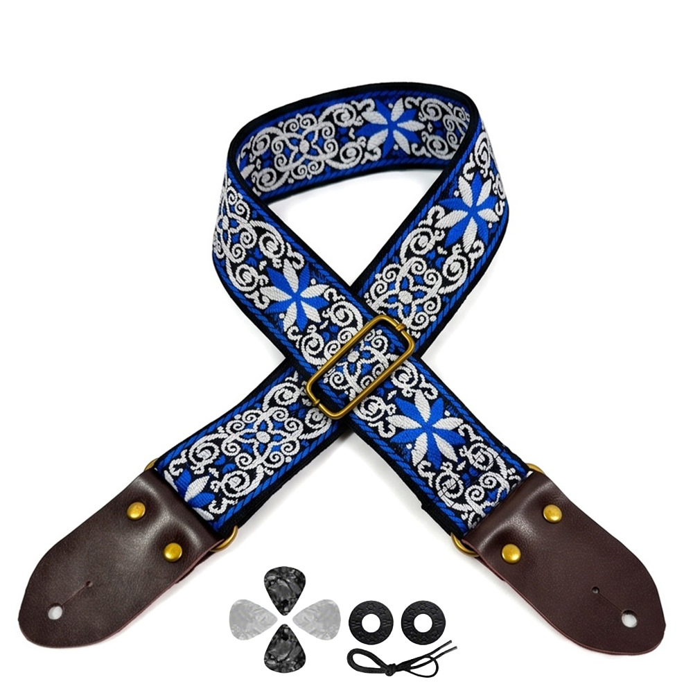 สายสะพายกีตาร์ปักลายสไตล์วินเท - Musical Instruments Easy บทวิจารณ์และราคา
