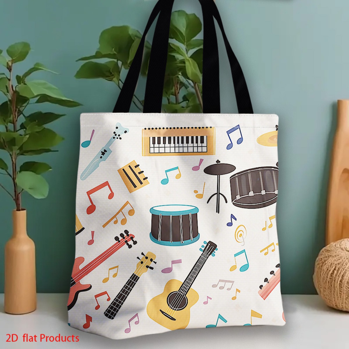 ถุงช้อปปิ้งที่มีดีไซน์สดใสของเ - Musical Instrument Shop บทวิจารณ์และราคา