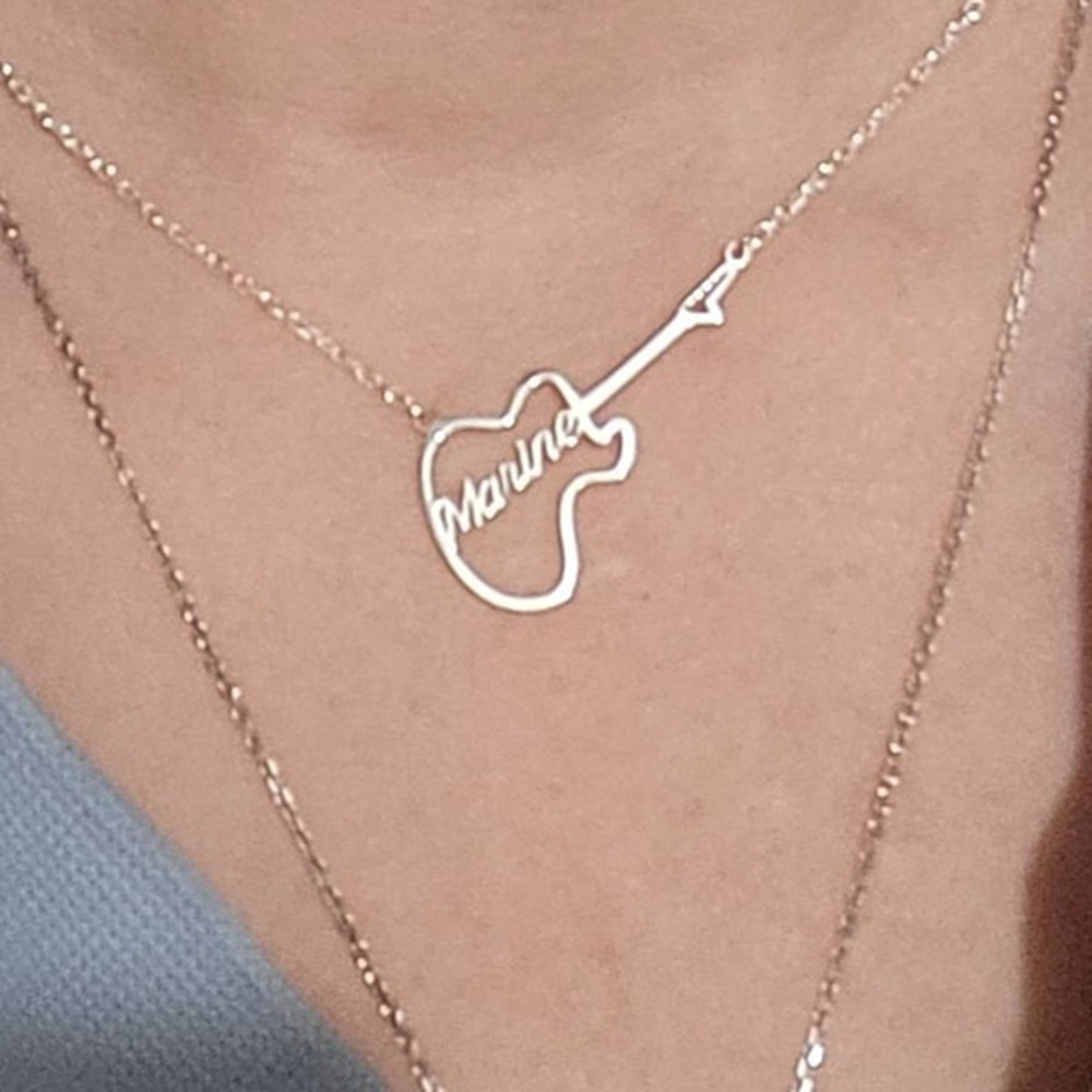 สร้อยคอไวโอลินแบบกำหนดเอง ชุบท - Musical Instrument With Name บทวิจารณ์และราคา